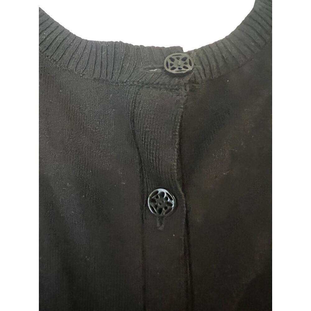 Vintage W&B Black Button Down Silk Blend Sweater Fitted   M​ - Picture 4 of 9